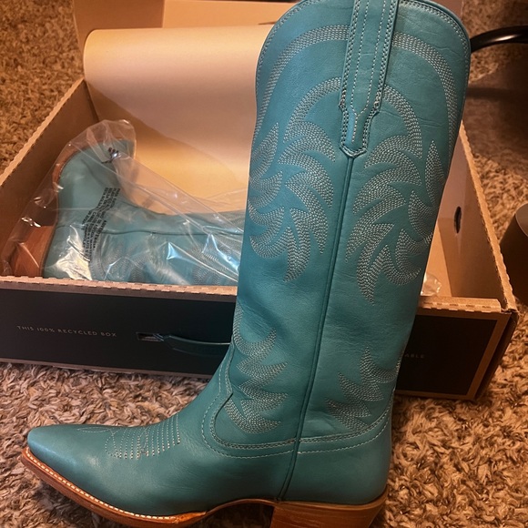 Tecovas Annie Lagoon Bovine cowboy Boots - Picture 2 of 8